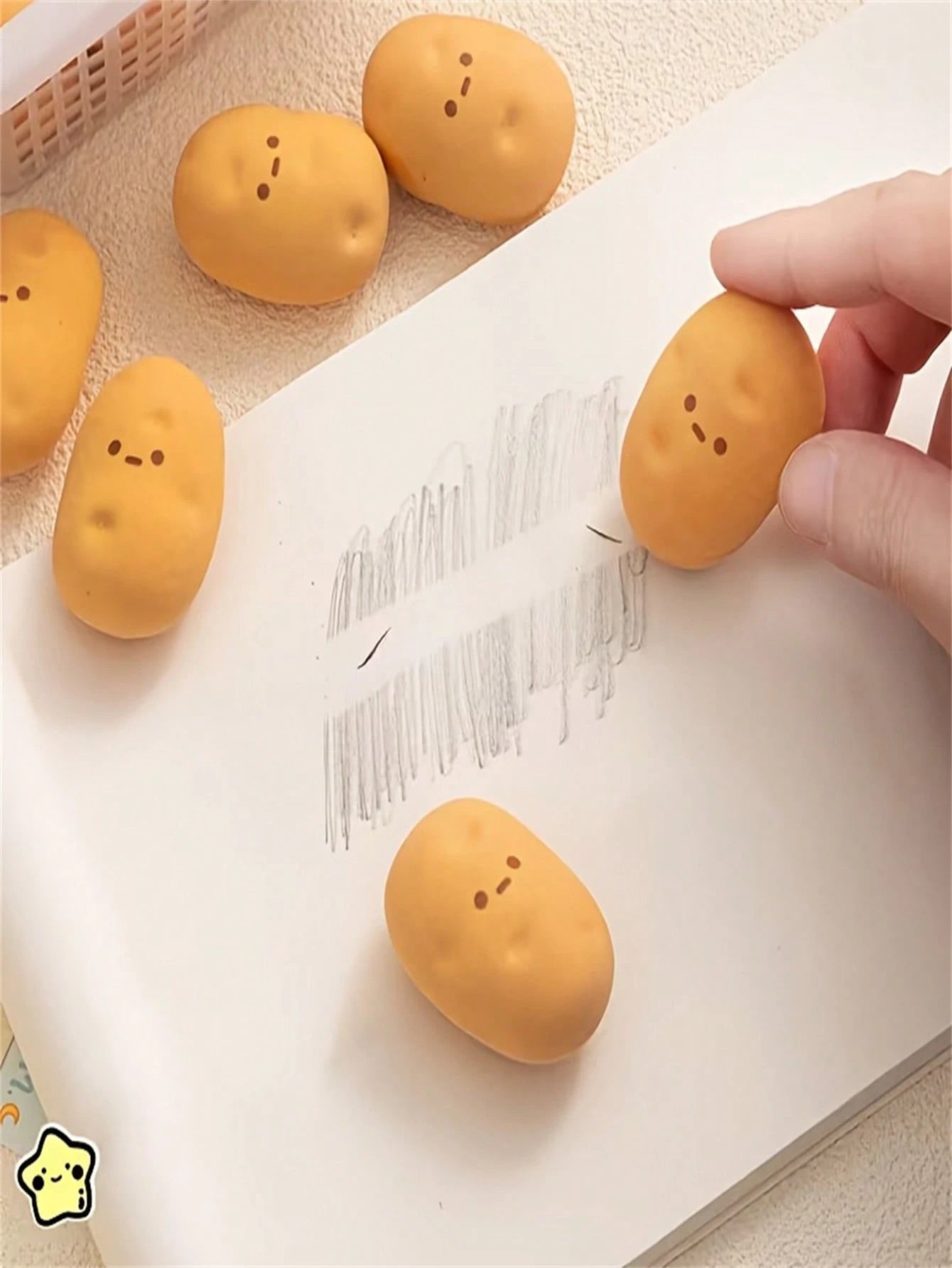 Potato erasers 🥔